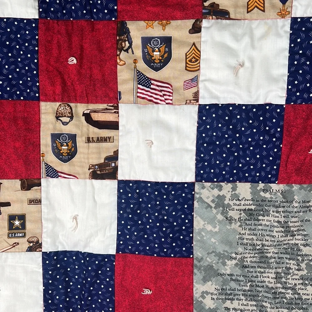 Army Handmade Prayer Quilt